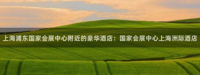 果博平台真实吗：上海浦东国家会展中心附近的豪华酒店：国家会展中心上海洲际酒店
